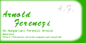 arnold ferenczi business card